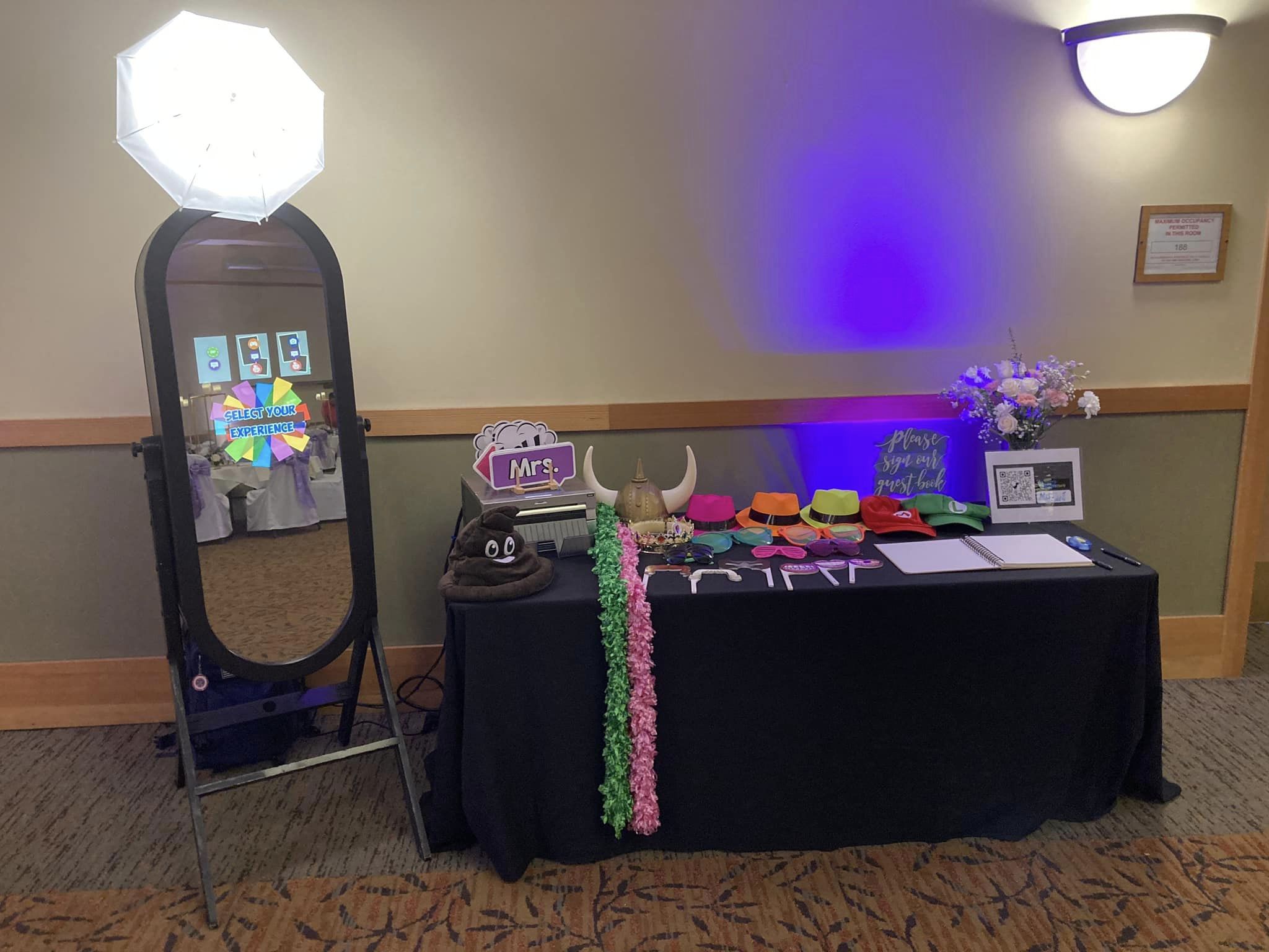 Mirror Retro photo booth rental at Cincinnati birthday party